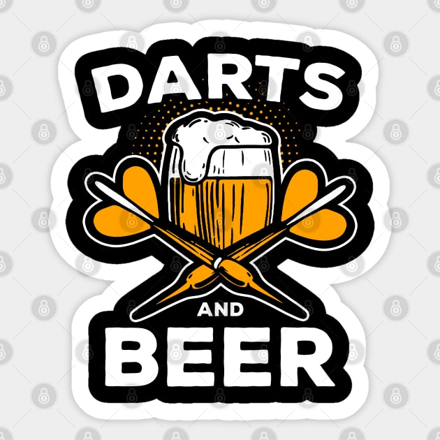 Darts and Beer Club Friends Team Players Gift Sticker by MrTeee